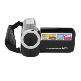 Video Camera Camcorder, 16MP 1080P HD 16X Digital Zoom Digital Camera Recorder with 2 Inch Color Rotation Screen, 32GB Memory Card, USB Vlogging Camera for Travel (Black)