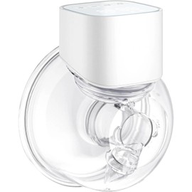 Breast Pump Hands-Free, Wearable Breast Pump, Wearable Pumps for Breastfeeding, 3 Modes & 12 Levels, Smart Display, Memory and Anytime Pause function-24mm,(White)