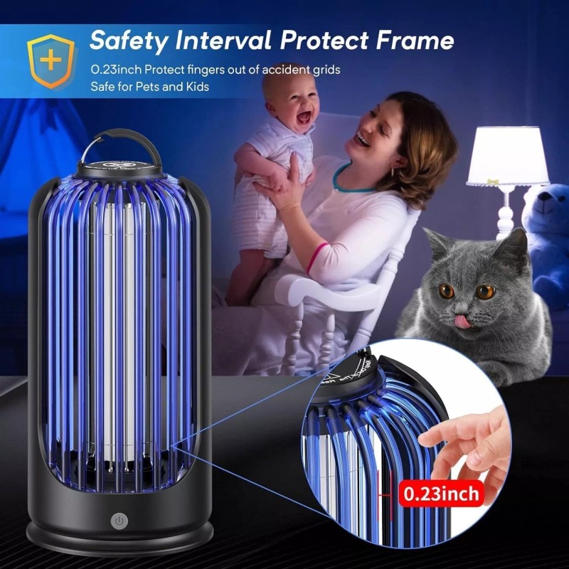 Elechome Bug Zapper for Indoor Outdoor, Rechargeable Mosquito Zapper with
