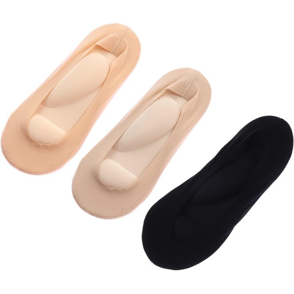 LegendTech LegendTech 3D Foot Massage Padded Lady Invisible Socks, No-Show