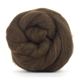Kammzug Merino Wool Brown Undyed, Felt Wool Merino Staple Fibres, Spinning Wool, Wool for Wet Felting, Dry Felting, Needle Felting, Spinning with Spinning Wheel (Brown)