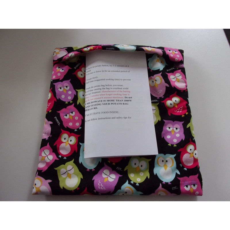 Microwave Potato Bag Cooker Snoozie Owl Baked Potato Bag, All