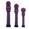 Knitted Pom Pom Golf Headwear Set for Driver Wood, Fairway