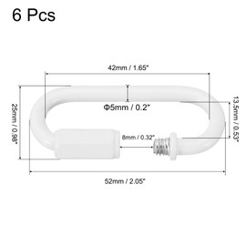 sourcing map Chain Connectors, 5mm Thick Quick Link Screw Lock Oval Clips for Chandelier Pendant Lights, White, Pack of 6