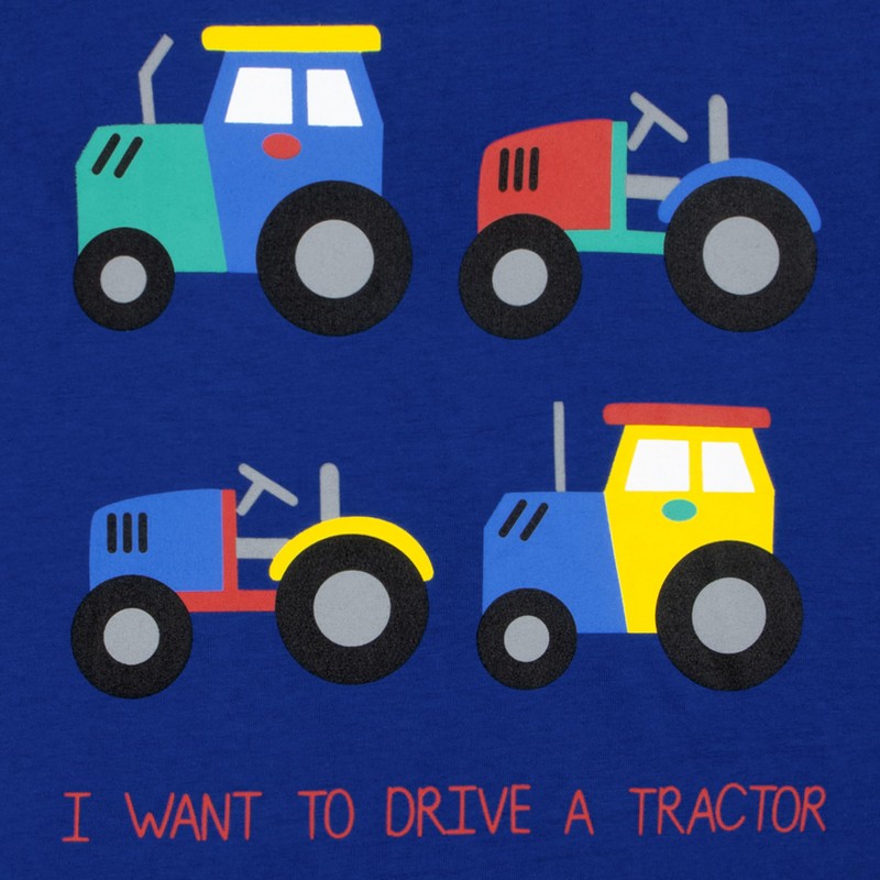 Harry Bear Boys' Tractor Pyjamas Short, blue