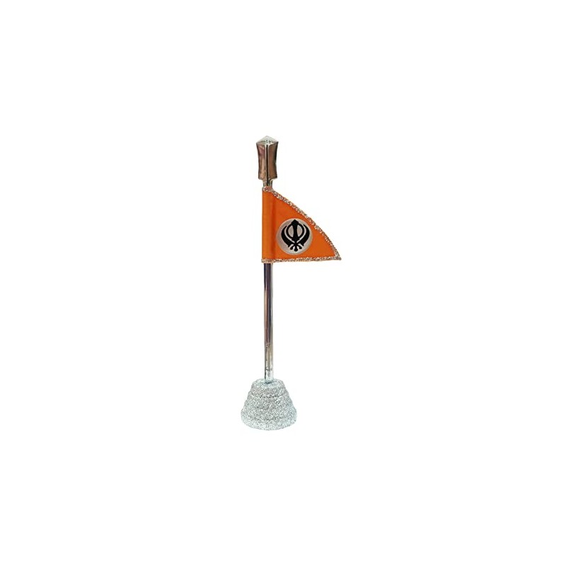 Khanda (Nishan Sahib) Flag for Car Dashboard and tabletop -