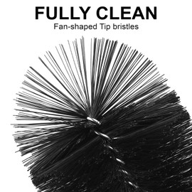 Long Bottle Brush, 15.64 in Bendable Cleaner Brushes for Cleaning Neck Beer Bottles, Wine, Baby Bottles, Water Bottles, Tumblers, Flask, Bird Feeder, Vase, Pipes and Brewing Supplies Black/1Pack