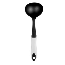 Chef Aid Black Nylon Ladle with Rest and Grip Handle, Ideal for use with Non-stick Kitchenware