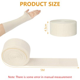 Flintronic Tubular Bandage, Elastic Tubular Compression Bandage, Fixation Bandage, Support Bandage, Tube Bandage for Arms, Knees, Legs, 4.5 cm x 5 m