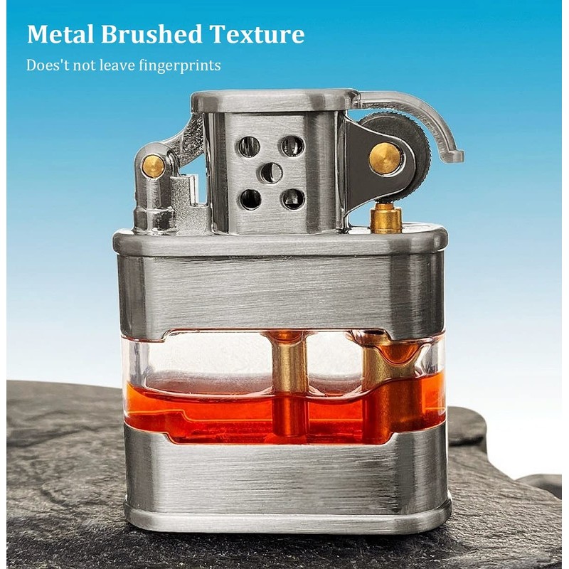 Vintage Lighter Creative Clear Lighter Cool Transparent Lighter Refillable Windproof