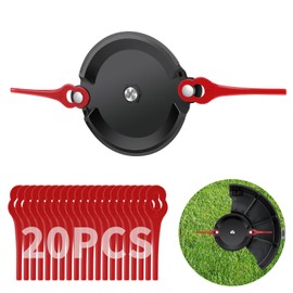 [UPGRADE]Dual Blade Disc Cordless Strimmer Blade Holder Replacement Compatible for Terratek Grass Trimmer GGCGT18, TTCGT18-3 & TCSBUN, 20Pcs Replacement Blades