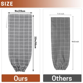 SWISSELITE 1Pcs Plastic Bag Holder, Reusable Plastic Bag Organizer Wall Mount, Large Grocery Bag Storage Dispenser, 22x9 IN