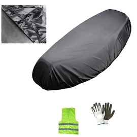 Compatible with Vespa GTS 300 SUSPORT Cover, Waterproof, Rainproof Seat Cover, Motorcycle Scooter Saddle Cover, Protects Saddle Oxford 120 x 75 cm
