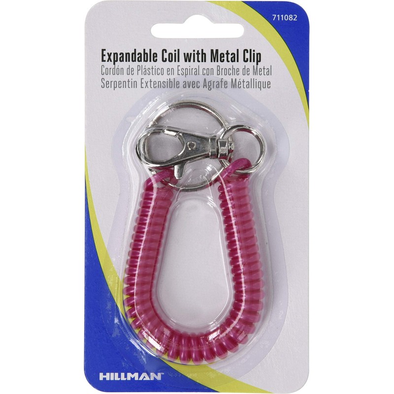 Hillman Expandable Coil with Metal Clip, 5 Pack