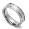 DoubleAccent 6MM Comfort Fit Titanium Wedding Band Celtic Knot Grooved