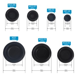 215 Pcs Rubber Grommets for Holes, Grommets, Grommet Kit, Rubber Grommet, Rubber Grommet Kit, Rubber Grommets, Rubber Grommets Kit, Black Rubber Hole Plugs.