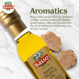 6 Pack, White Truffle Oil, Large Size 8.5oz (250 ml), High Concentrate, Great for Pasta, Pizza, Risotto, or any of your favorite recipes. Basso
