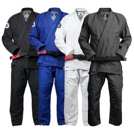 Gold BJJ Foundation Gi - Pearl Weave Jiu Jitsu Gi for Men and Women - IBJJF Competition Legal BJJ Gi (Grey, A1L)