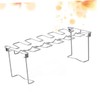 Sosoport Bbq Folding Stainless Steel Chicken Leg Rack Portable Cooking