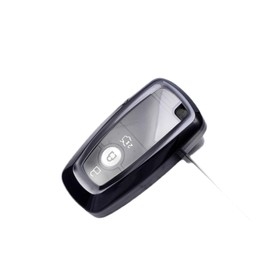 MEDZUK Compatible with Ford Ranger, Wildtrak, Raptor 2013-2022, 2023 Car Key Case with Key Fob Accessories (Black)