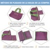 JeeLeeko Bolsa de la compra plegable portátil con cierre de