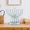 Traditional Hanukkah Electric Menorah Low Voltage Hanukkiah with LED Bulbs