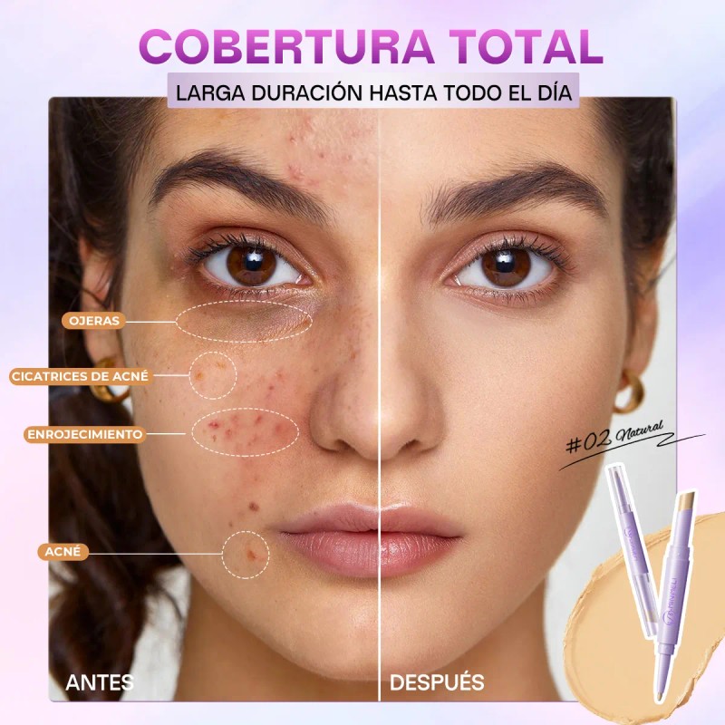 Minimeli Corrector Barra 2 En 1 Impermeable Larga Duración