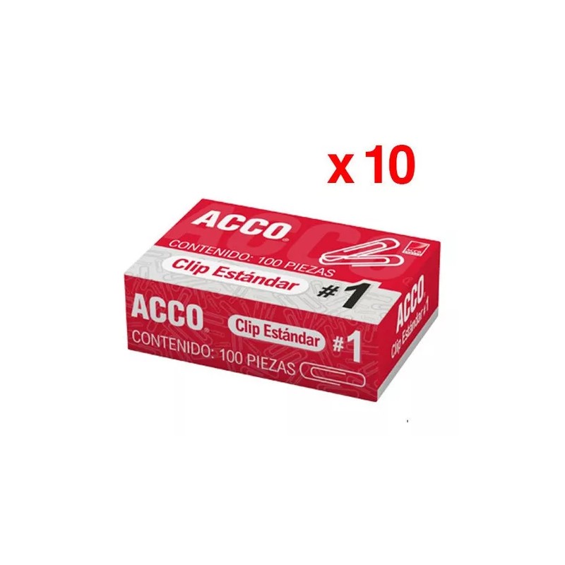 Acco Clip Estándar No. 1 Acco 32 Mm 10 Cajas