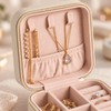 Portable Jewelry Case, PU Leather Travel Box, Earring and Ring