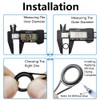 160 PCS Fishing Rod Guide Kit, Black Rod Ceramic Guides