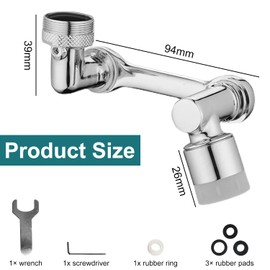 1 Piece of foaming Faucet, Robotic arm Universal Faucet, rotatable Outlet Bubbler, Universal Splash-Proof Connector, 1080° Rotating Splash-Proof pressurized Washing Connector