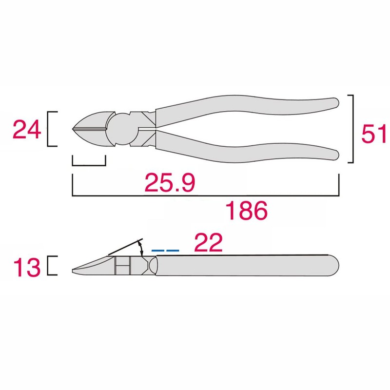 175mm (6.9") Diagonal Cutting Pliers