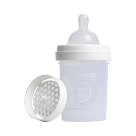 Twistshake Bibern Anticlicos de 125 ml  Tetina de Silicona en Forma de Pecho  Apertura Ancha para Fcil Llenado y Limpieza  Incluye Reductores de...   