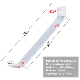 YIDU69Q 4 PCS 14-5/8" 45 Degree Corner Brace for 1-5/8" Strut Channel, 2 Hole Support Bracket