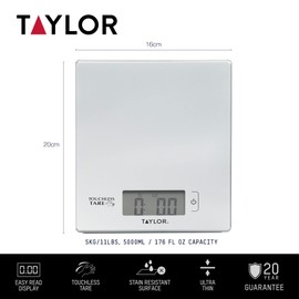 Taylor 3-Piece Kitchen Measuring Tools Set in Gift Box, Black