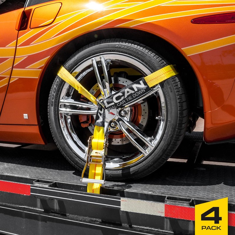 VULCAN Car Tie Down with Snap Hooks - Lasso Style