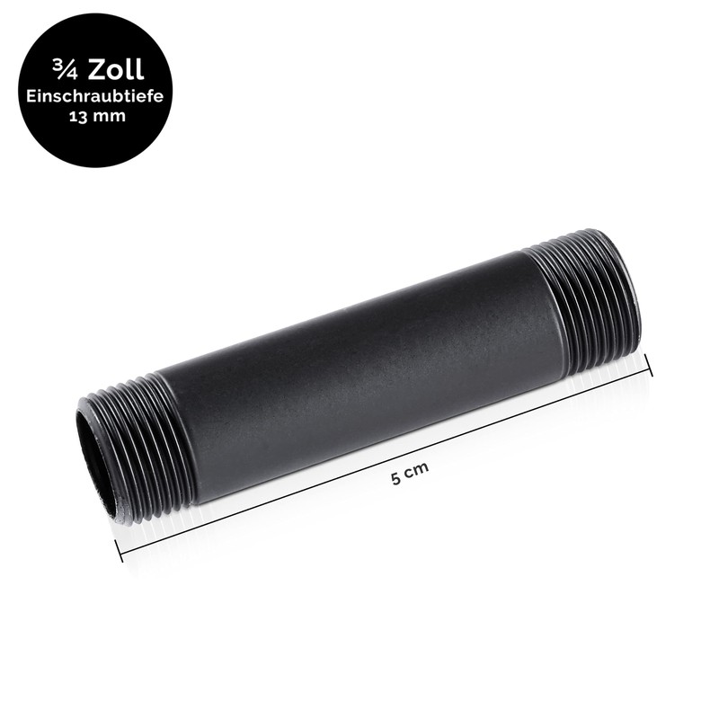 pamo Malleable Cast Iron Pipe for Furniture Construction with 3/4