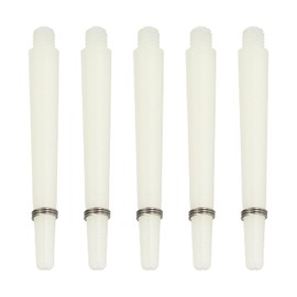 PATIKIL 45mm Plastic Dart Shafts, 15 Pack Medium 2BA Thread Dart Stems Replacement Dart Accessories, White