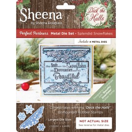 Sheena Douglass Deck The Halls Metal Die-Splendid Snowflakes, Silver, One Size
