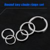 Swpeet 60 Pcs Assorted Multi-Purpose Metal Keychain Rings Split Keyrings