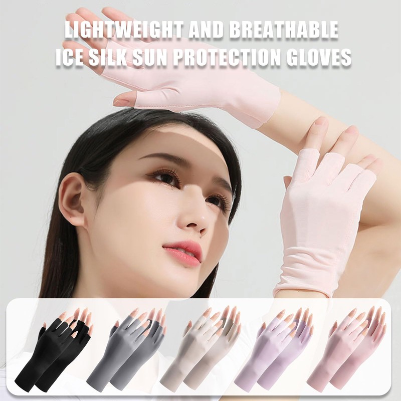 Umeloeo Women's UV Protection Gloves, UPF 50+, Cooling Sensation, Mesh