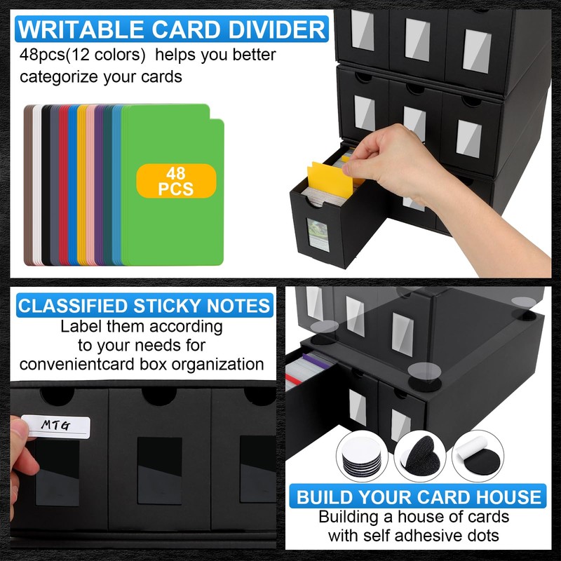 ATPWONZ Trading Card Storage Box, 18000+ Cards Deck Box for