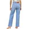 Sidefeel Women's High Waisted Straight Leg Jeans Stretchy Tummy Control