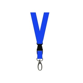 Superetool 1 Pcs Lanyard Neck Strap with Metal Clip Safety Buckle Black Purple Yellow Blue Red 155mm Silky Soft Sweat Absorption Blue