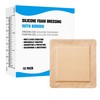 10 Pack Silicone Foam Dressing with Border, 2x2 Inch Bandage