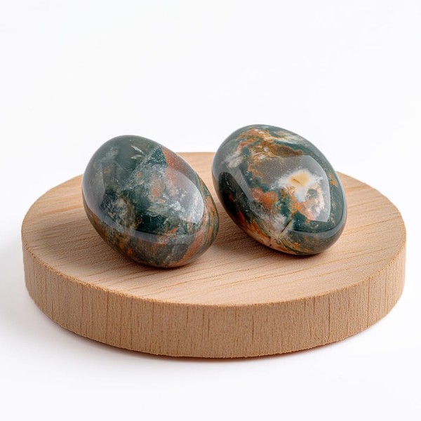 SigMntun SigMntun Polished Ocean Jasper Crystal Stones - 2 Pieces