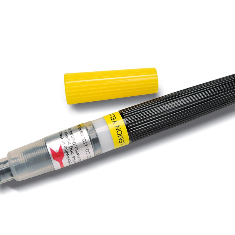 Pentel Arts Colour Brush, Black (Dye) ink, 1 Blister card