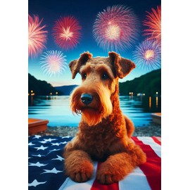 Irish Terrier - Best of Breed DCR Celebrate America! Garden Flag 12" x 17"
