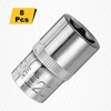 HARFINGTON 8pcs E-Torx Socket 1/2" Drive E20 External Torx Deep