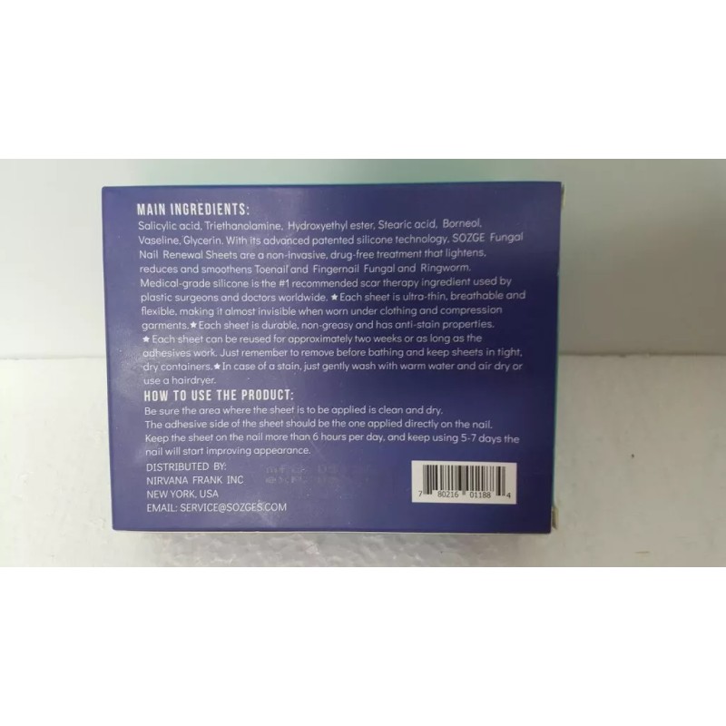 Sozge Advanced Fungal Nail Renewal Sheets 24 Reusable Sheets Effective,E-Z